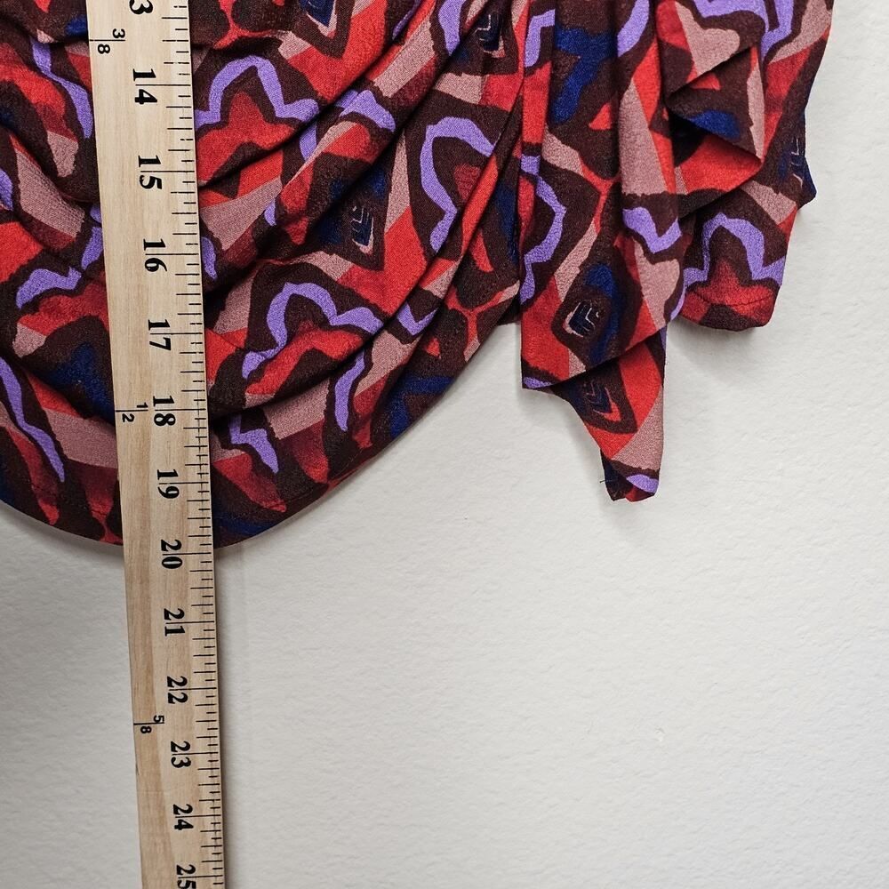 Anthropologie DOLAN Left Coast Collection Draped Red Motif Mini Skirt Size XS‎ - Picture 6 of 9